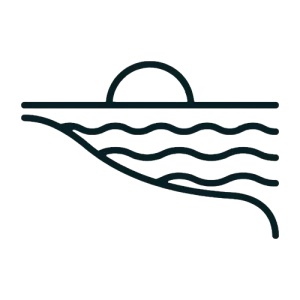 Sandy shore icon indicating soft sand terrain